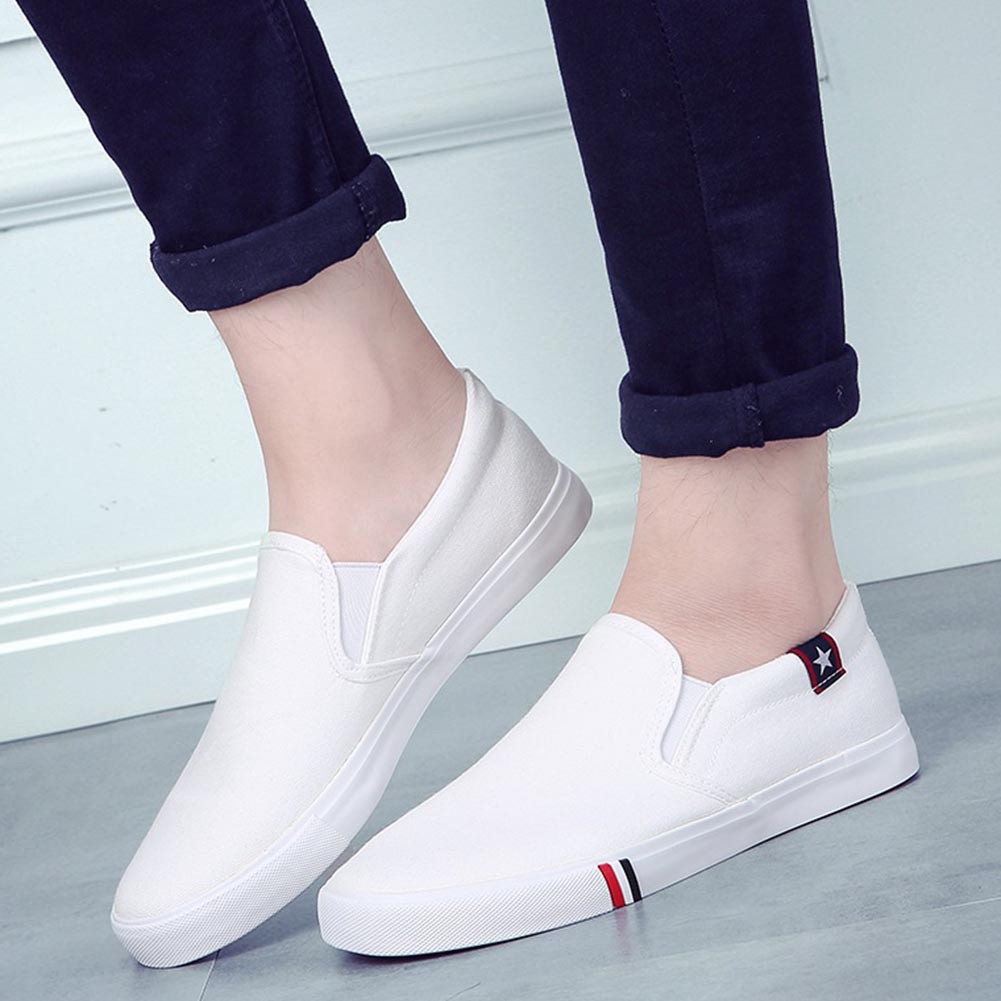 canvas shoes without laces for men