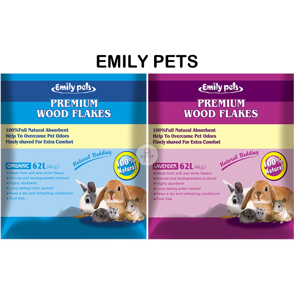 [SABAH] 62L 4KG WOOD SHAVING FLAKES BEDDING FOR PETS (Guinea Pig/Hamster/Rabbit and other small