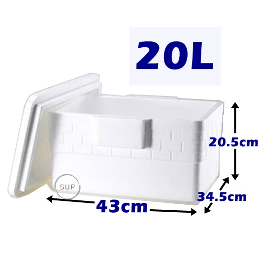 Styrofoam Ice Box ( 20L )/ Cooler Box / Picnic box /Gabus / Foam Box