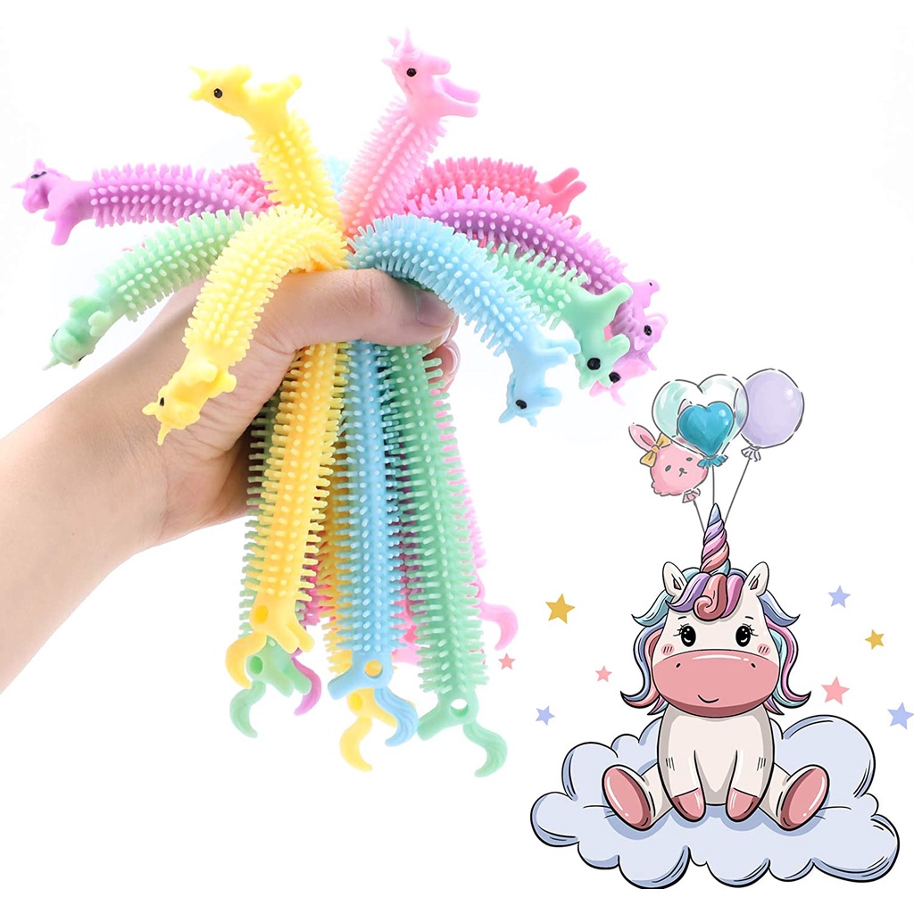 STRETCHY TANGLE WORM ADHD FIDGET TOY UNICORN STRING CENTIPEDE AUTISM NOODLE UK 
