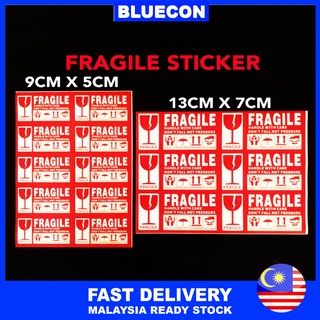 Pcs Pcs Fragile Sticker Label Warning Mudah Pecah Stiker