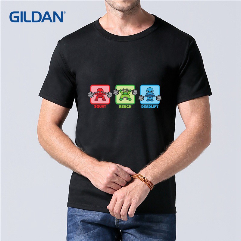 Men S Fashion Kawaii Powerlifter Squat Bench Press Deadlift T