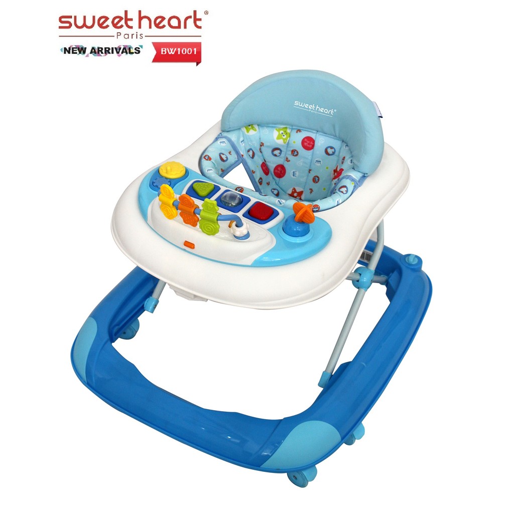 Sweet Heart Paris Baby Walker - Blue 