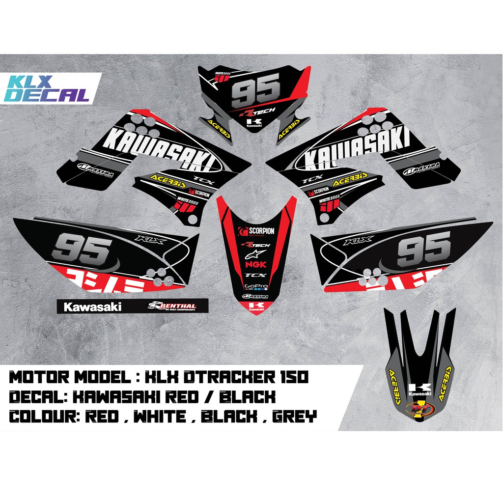 KLX 150 Dtracker / S / L Decal | Mix Design | Shopee Malaysia