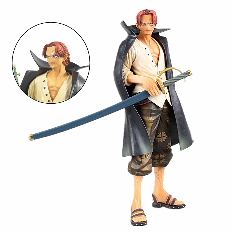 24cm Anime One Piece Figurine Shanks PVC Statue Action Figure Akakami ...