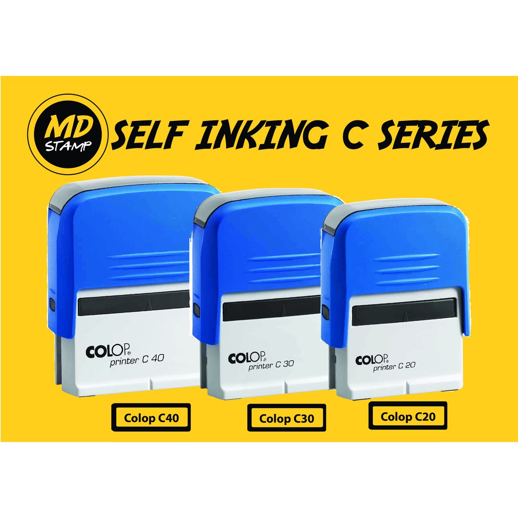 Rubber Stamp COLOP Printer Line SelfInking Stamp C20 C30 C40 Shopee