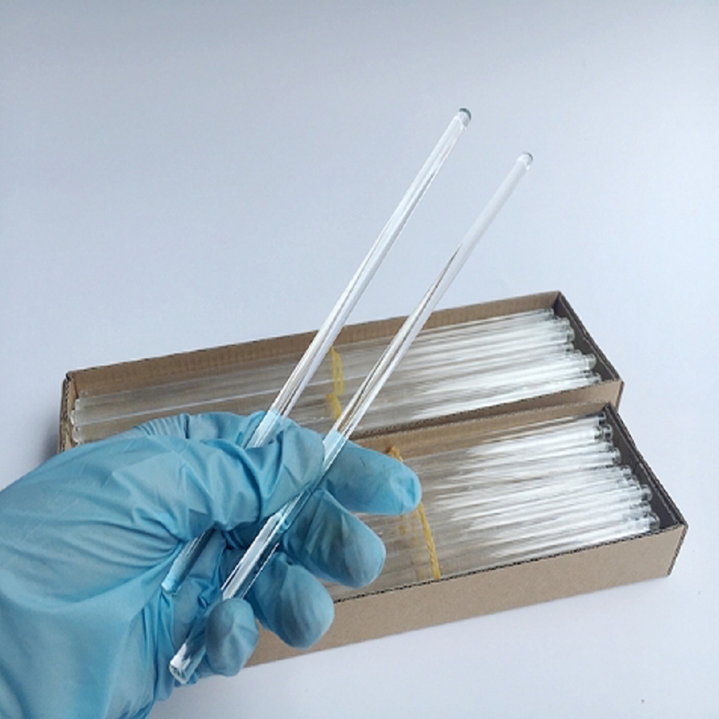 2X 250mm Glass Stirring Rod Round Head Laboratory Lab Bar Stir Stirrer