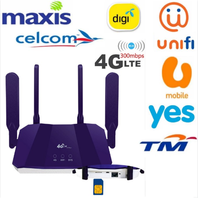 Maxis Digi Celcom Unifi YES SIMcard 4G Router Wifi LTE Wi ...