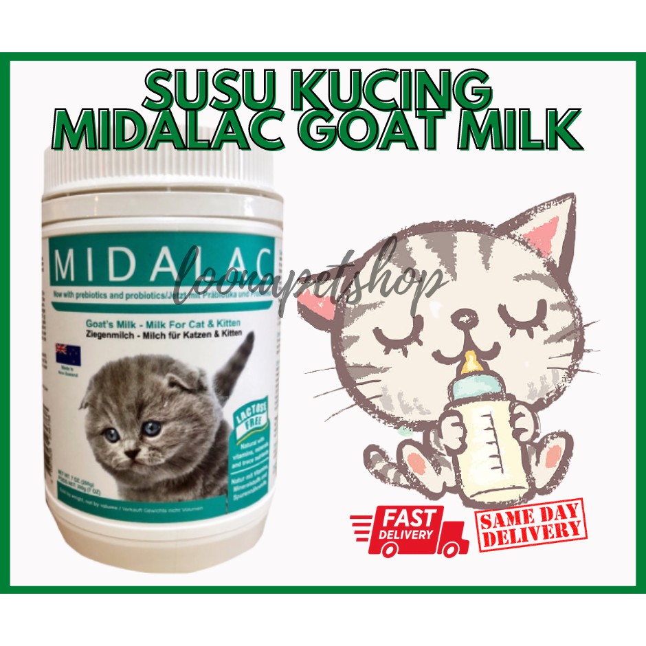 Susu Kucing Midalac Goat Milk for Kitten and Cat 200gm