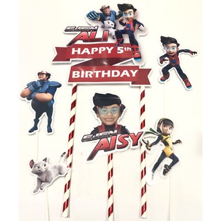 Ejen Ali cake topper set of 6 Shopee Malaysia