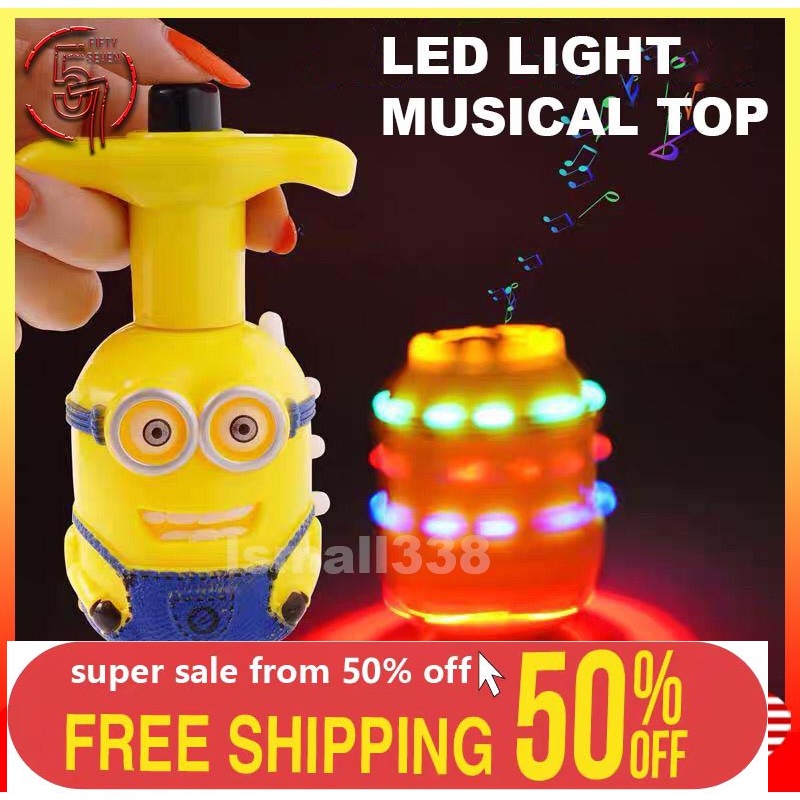 🛓🋈🗭Kid Child Cartoon LED Music Spinning TOP Toy Colorful Spiner Top  Electric Music Gyro Spinner Toy Gasing Lampu 卡通音乐 | Shopee Malaysia