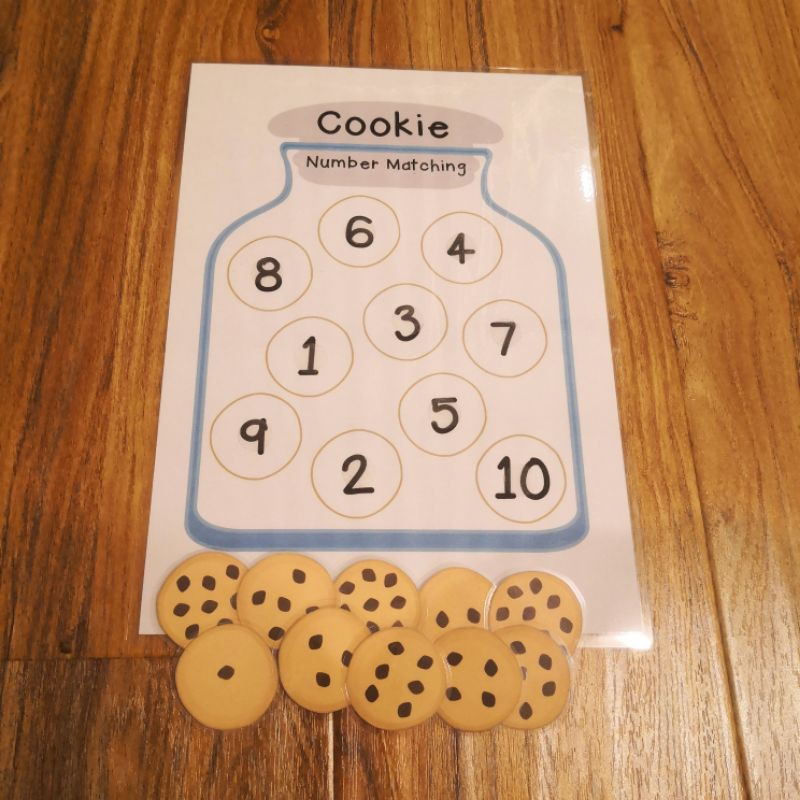 Number Recognition-Cookies Number Matching Montessori Early Learning ...