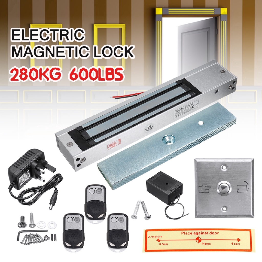 ===DOUBLE DOOR====620LB X2 Electric Lock Electromagnetic Magnetic Access System4 