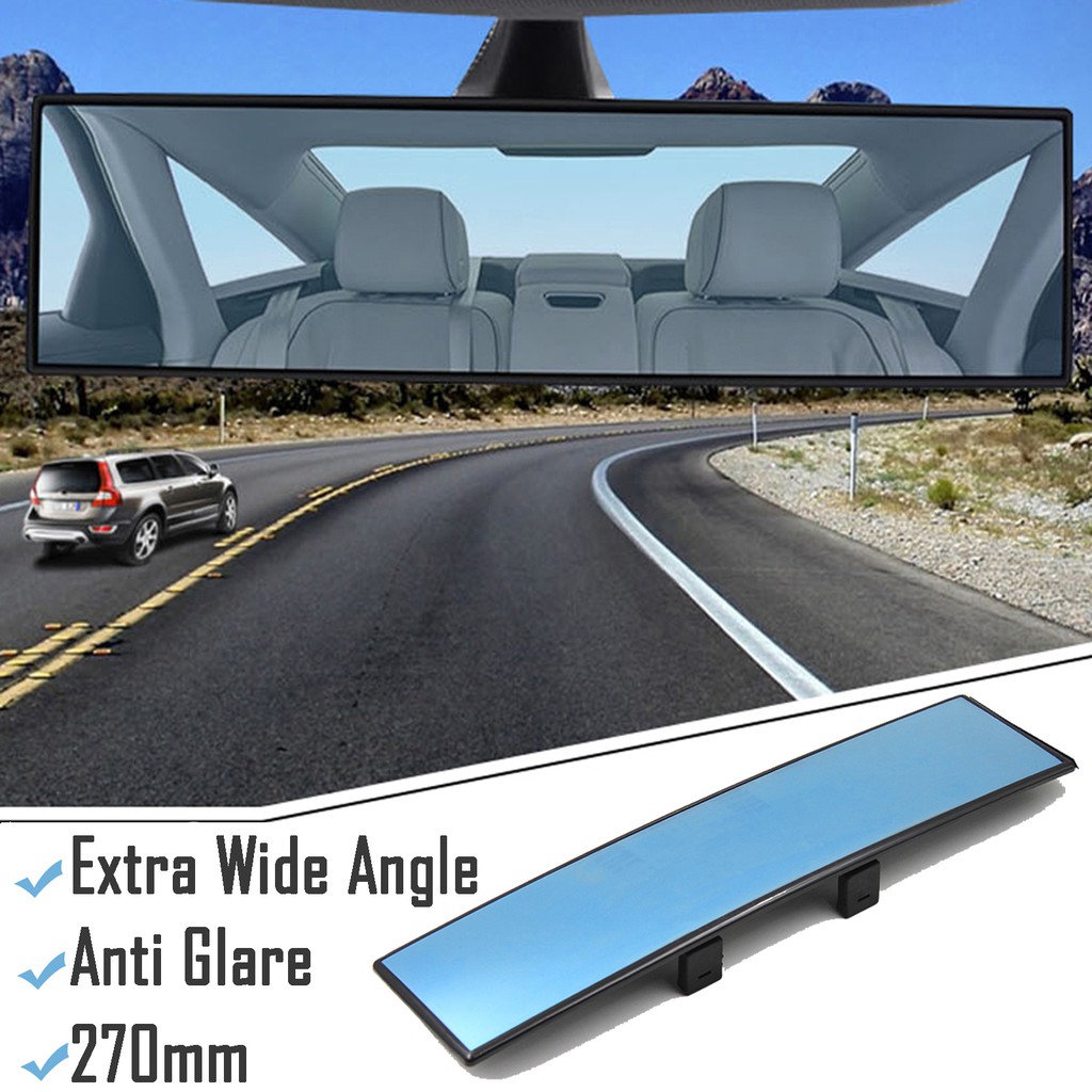 27CM Antiglare Universal Car Rear View Wide Angle PANAROMIC Rearview