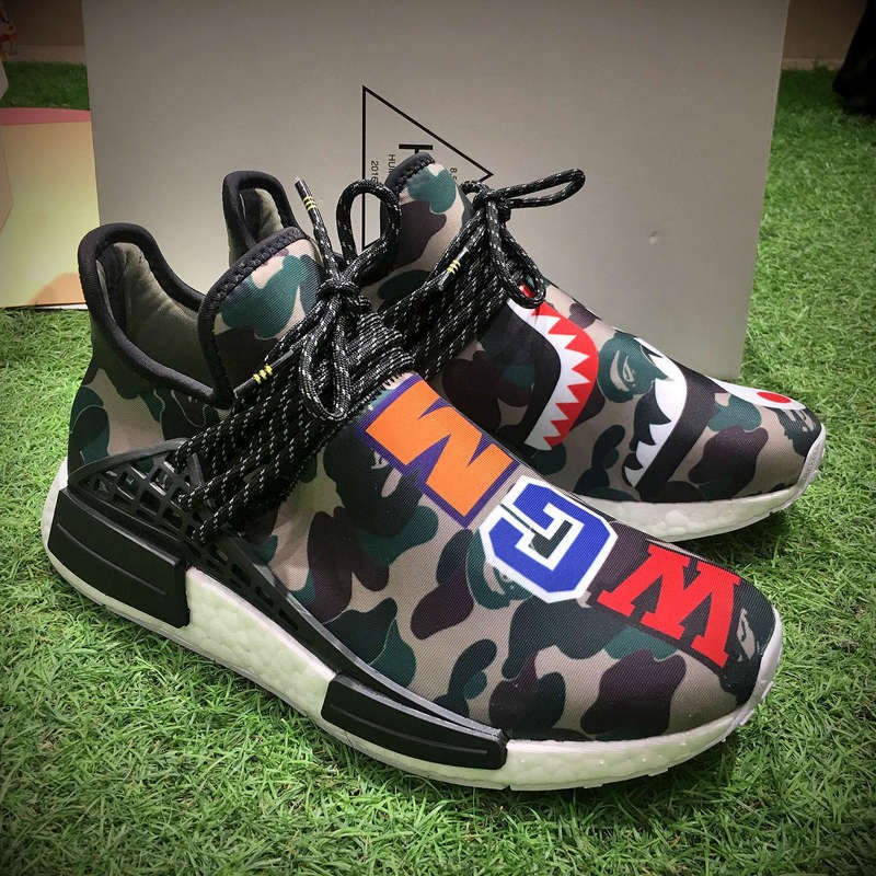 archivo Cuadrante Tomar represalias Adidas BAPE x adidas Hu NMD Boost Human jogging shoes "shark element"  BB0623 | Shopee Malaysia