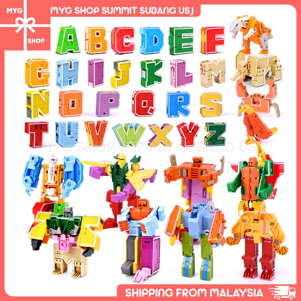 [Numberic] Numbers 0-9 A-Z Colors Digital Transformers Early Education ...