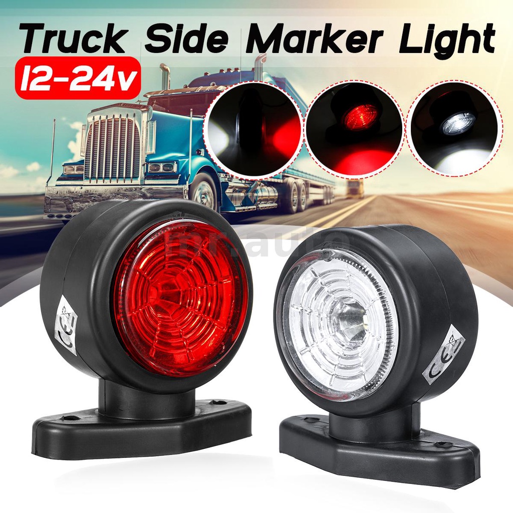 LED Side Marker Lights Lamp 12V 24V Truck Trailer Caravan Lorry Van red