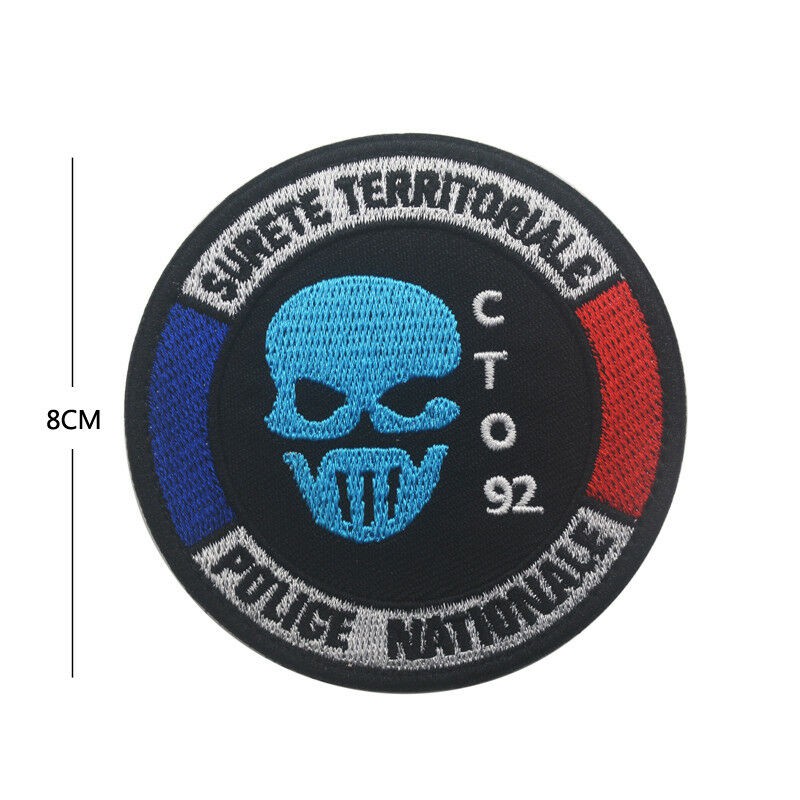 3D PVC France French Police Nationale Raid Tactical Morale Hook Patch DIY Badge