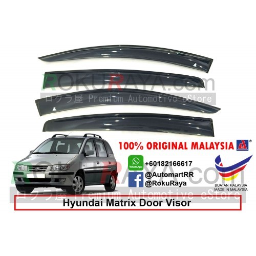 Wind Deflectors compatible with Hyundai Matrix 5 Doors 2001-2010 4pc