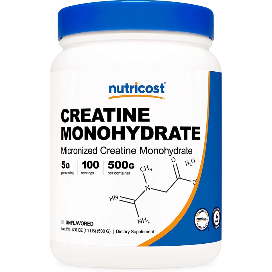 Nutricost Creatine Monohydrate Micronized Powder 500G, 5000mg Per Serv ...