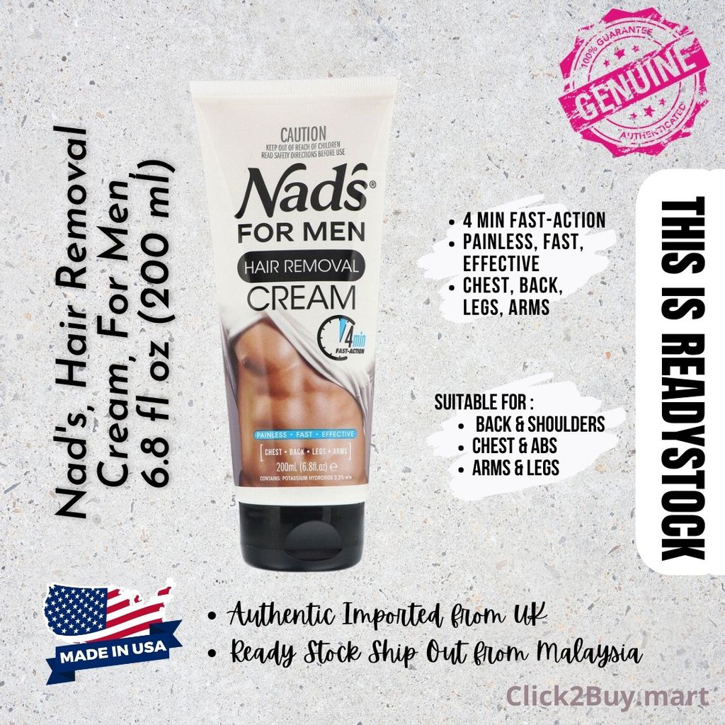[Ready Stock] Men Hair Removal Cream / Nad's For Men Hair Removal Cream