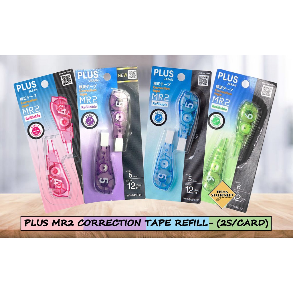 PLUS MR2 Correction Tape Refill WH645R (2s/CARD) Shopee Malaysia