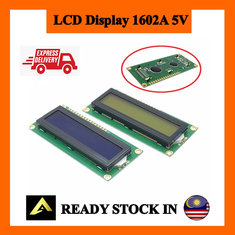 Arduino LCD Display 1602A 5V 16x2 Liquid Crystal Display Module ...