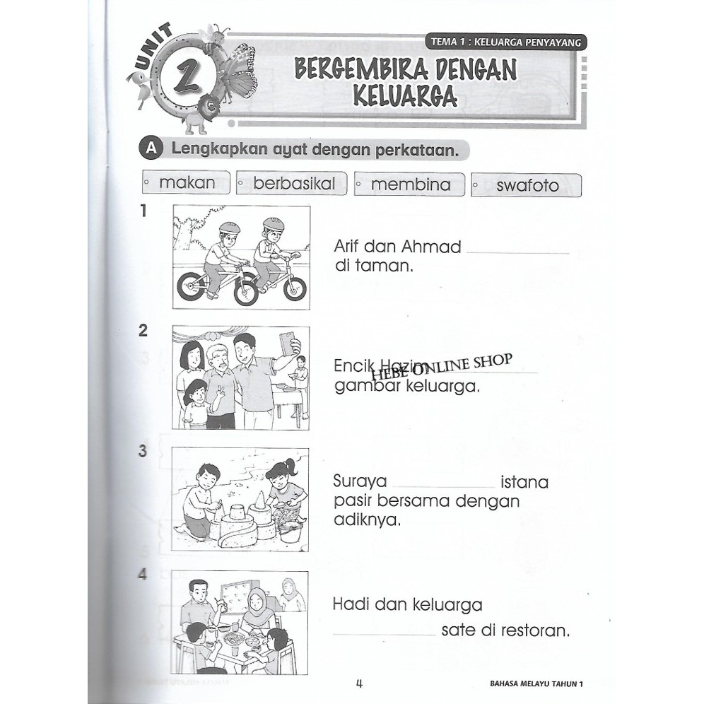 latihan bahasa melayu tahun 1