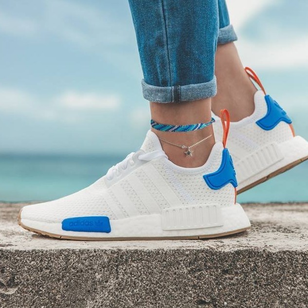 nmd white and blue