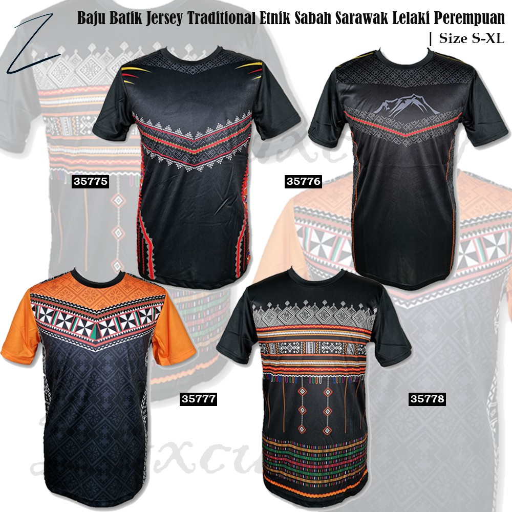 Ready Stock!! Baju Batik Jersey Traditional Sabah DUSUN Lelaki ...