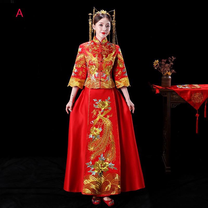 Chinese Style Wedding Dress Full Dress Wedding Dress Show Kimono