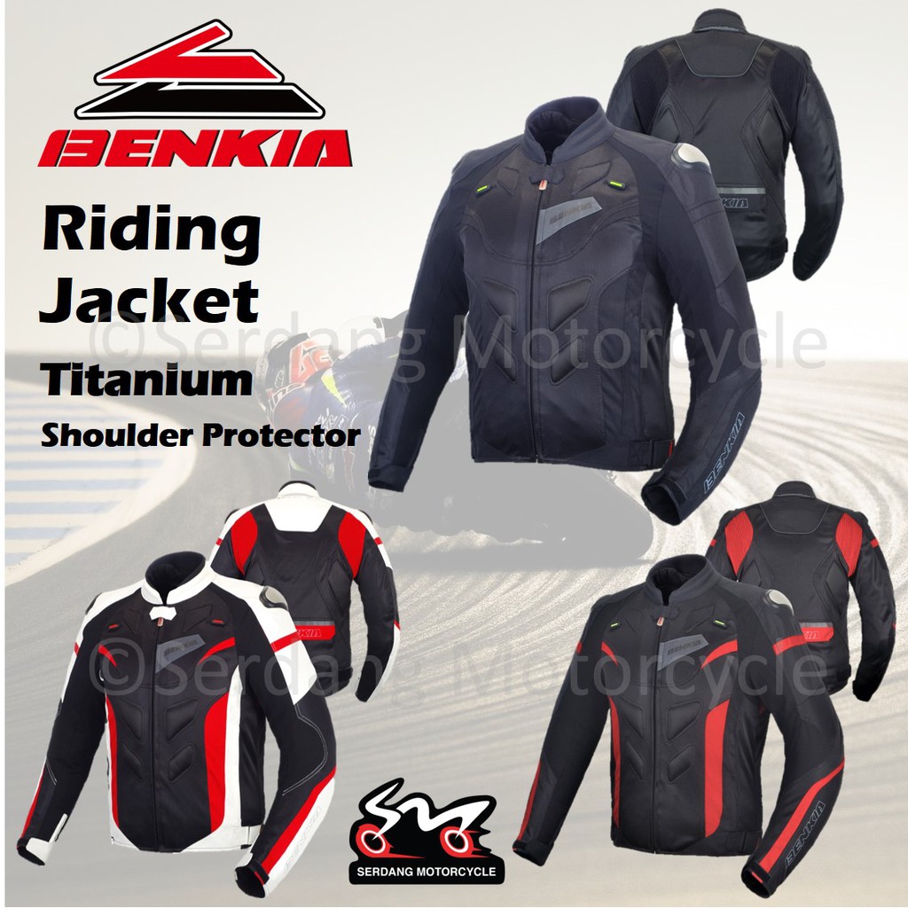 BENKIA JW22 Riding Jacket Motorcycle Bike Titanium Shoulder Protector ...