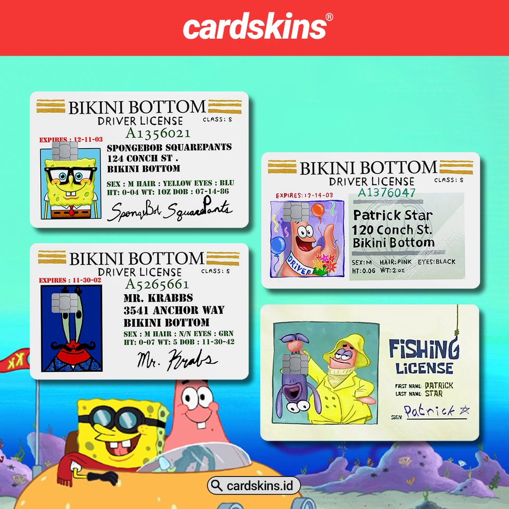 Spongebob EDITION | Garskin / ATM Card STICKER / SKIN ATM Card / DEBIT /  CREDIT / EMONEY / FLAZZ | Cardskins | Shopee Malaysia
