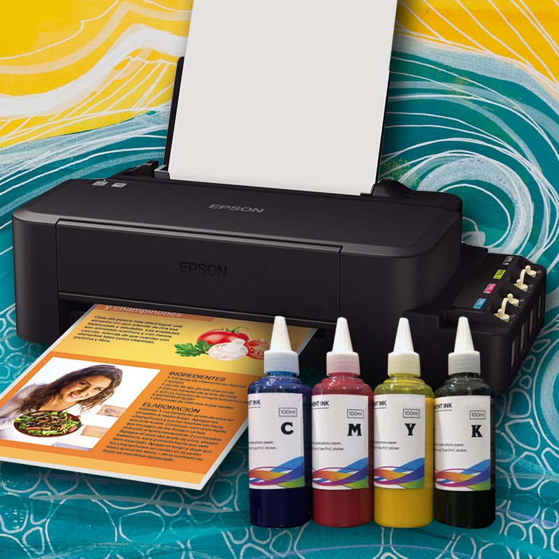 Epson L121 Printers Package with 1 Set Art Pigment Ink CISS Refill