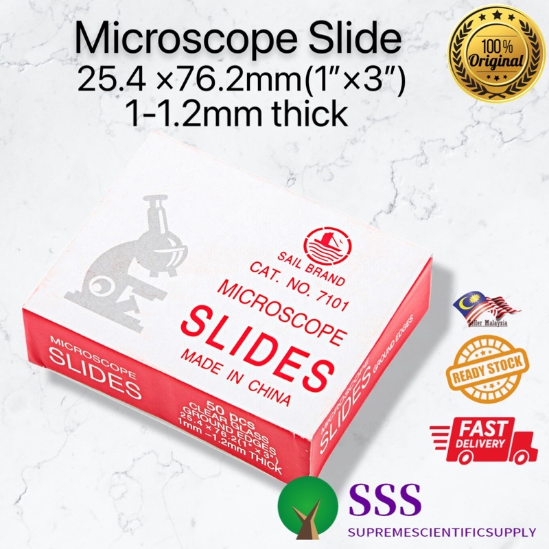 [Ready stock]Microscope Slide for Laboratory Use,50 pcs/box