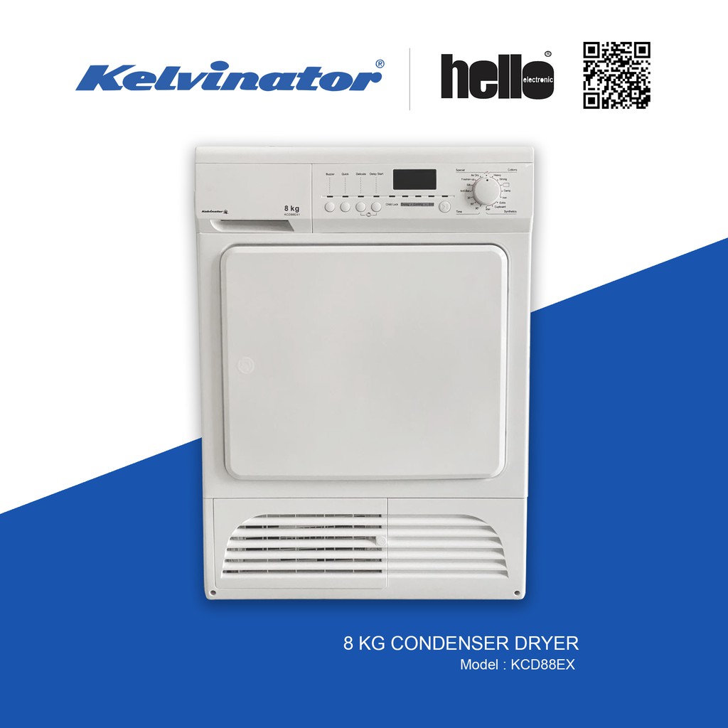 Kelvinator Condenser Clothes Dryer KCD88EX Shopee Malaysia