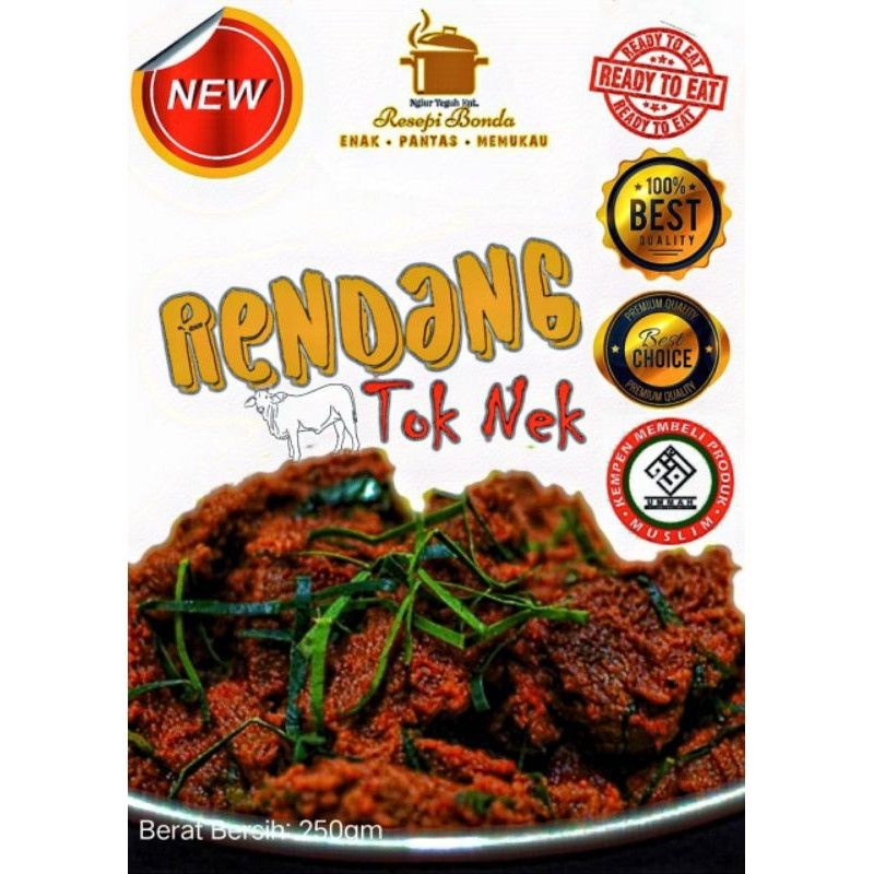 Rendang Daging Toknek Resepi Bonda Ready To Eat Travel Pack Food Shopee Malaysia