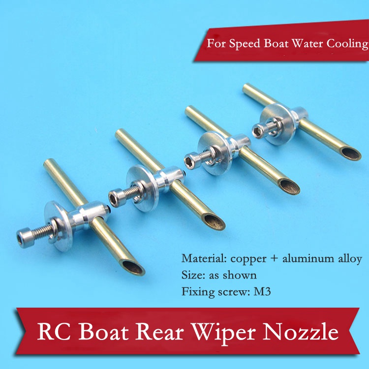 RC Boat Stern Water Wiper Nozzle Brass Motor/ESC Cooling System Aft Water Inlet Device For Brushless/Gasoline Boats