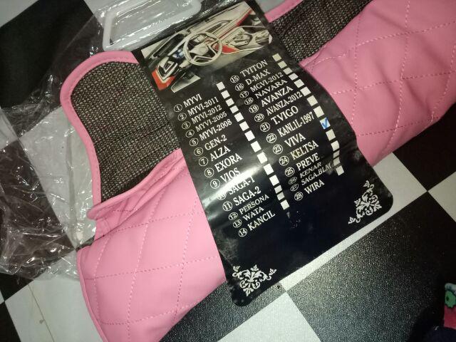 PINK DASHBOARD COVER W/MAT ~AXIA/MYVI 15/ALZA/VIVA 