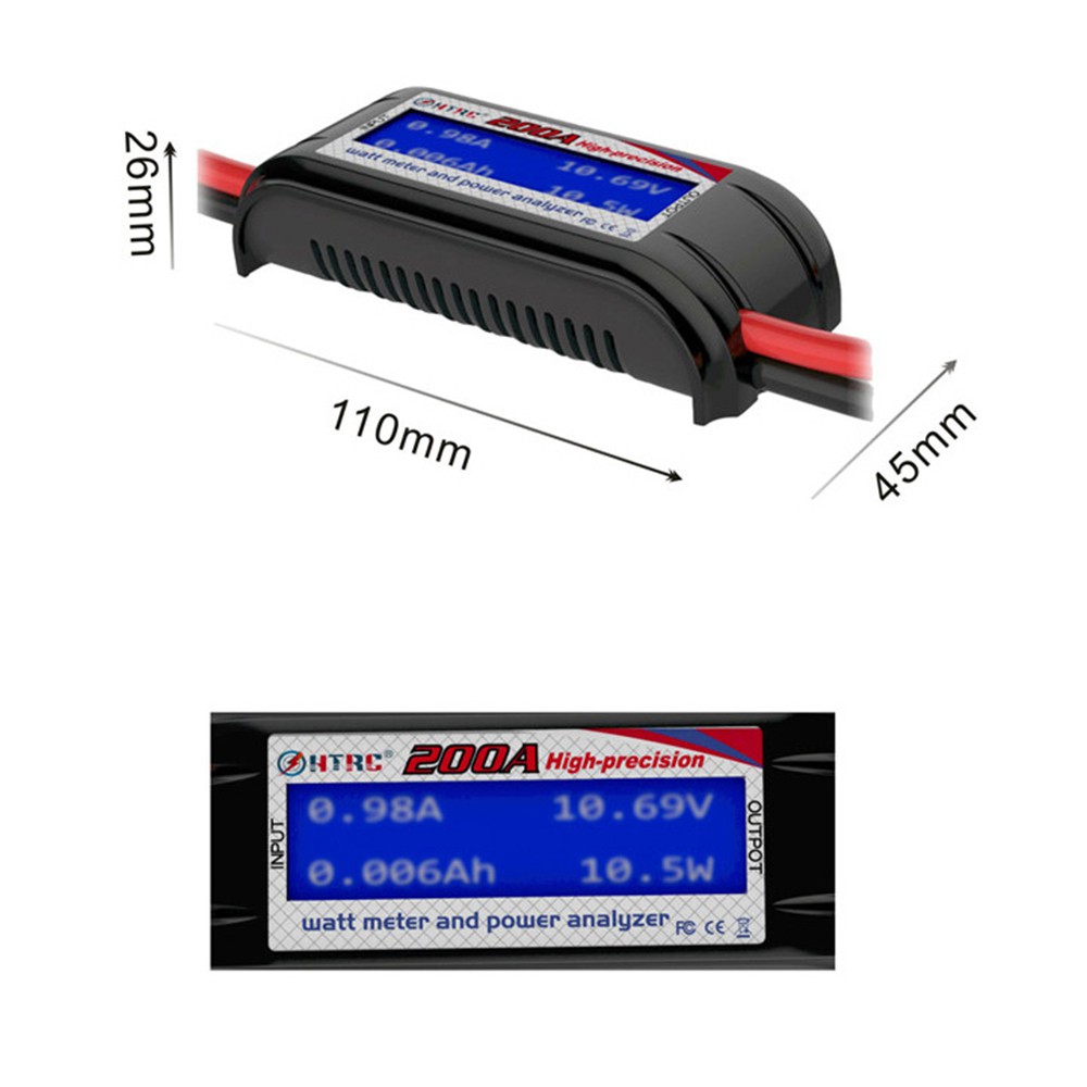 V 8 Gauge Wire W Energy Current Voltage Htrc 0a High Precision Power Analyzer Multi Meter For Measuring Power Watt Charge A Ah Wh Test Measure Inspect Electrical Testing