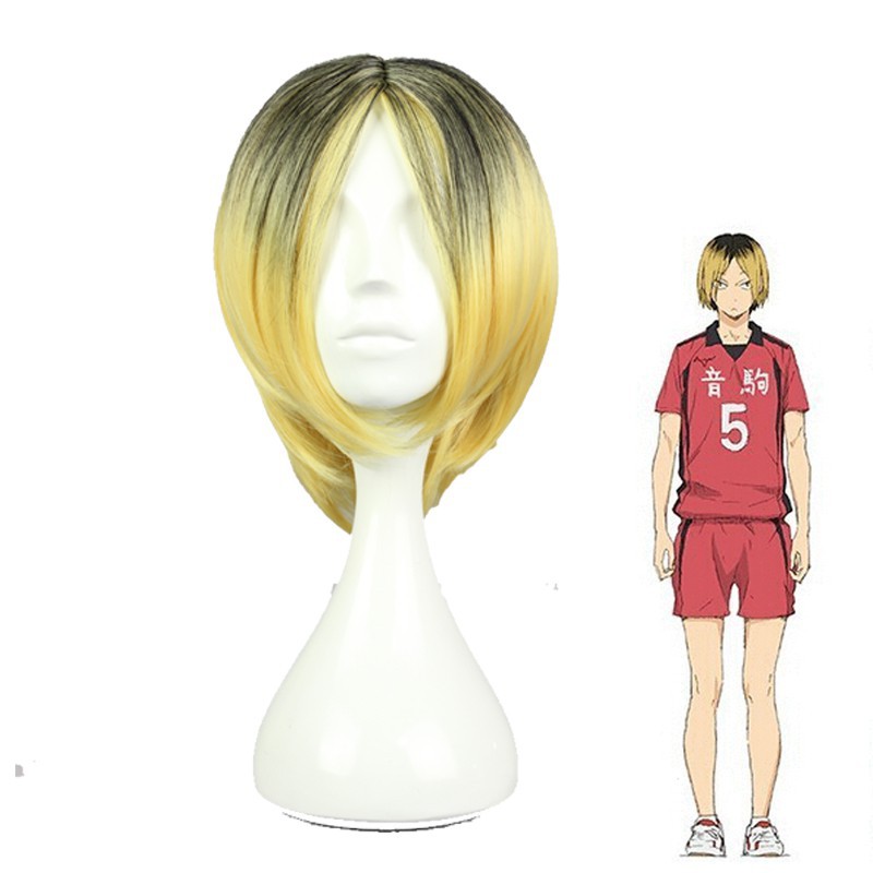 Haikyuu Wig Kozume Kenma Cosplay Wig Short Yellow Costume Play Wigs Shopee Malaysia - kenma roblox decal