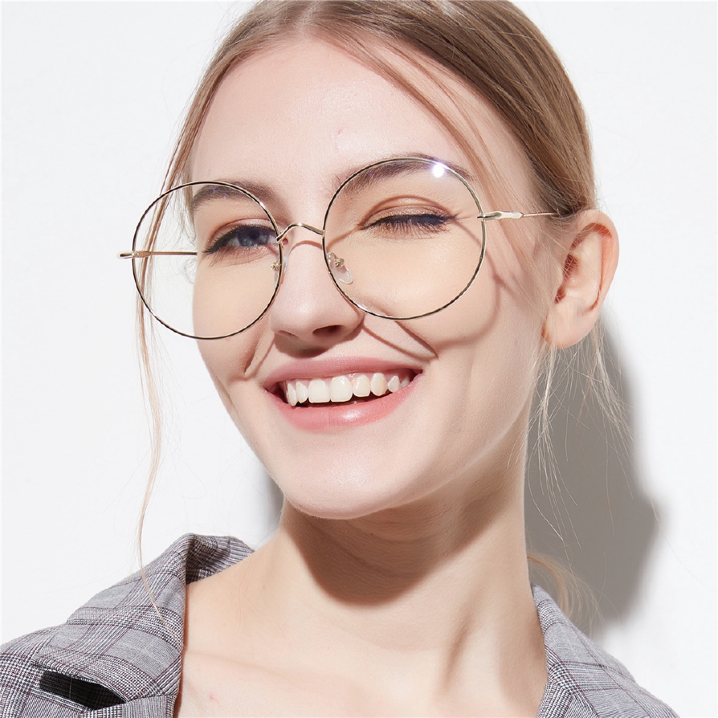 large metal frame glasses