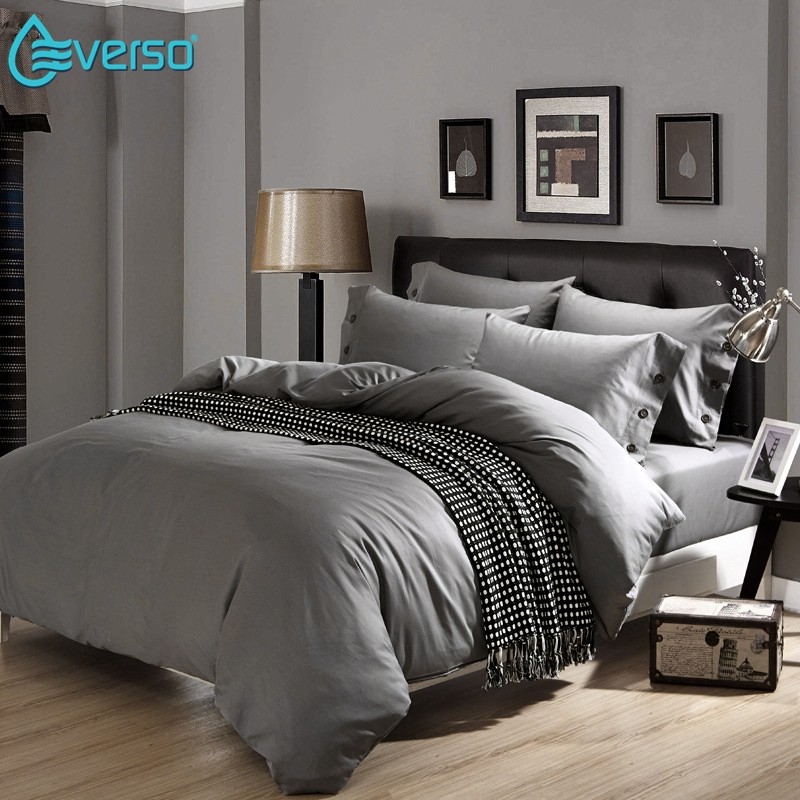 Everso Plain Duvet Cover Without Pillow Case Quilt Cover Bed Set