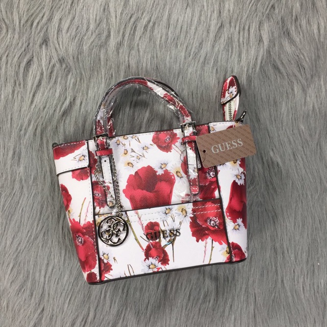 guess flower handbag