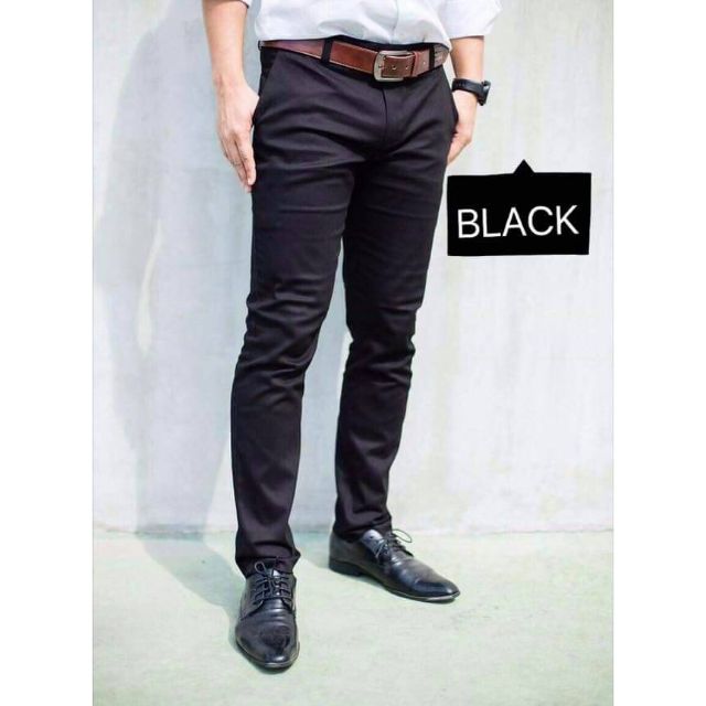 seluar slack hitam slim fit
