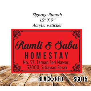 Terlaris Papan Tanda Alamat Rumah Address Home Signage Shopee Malaysia