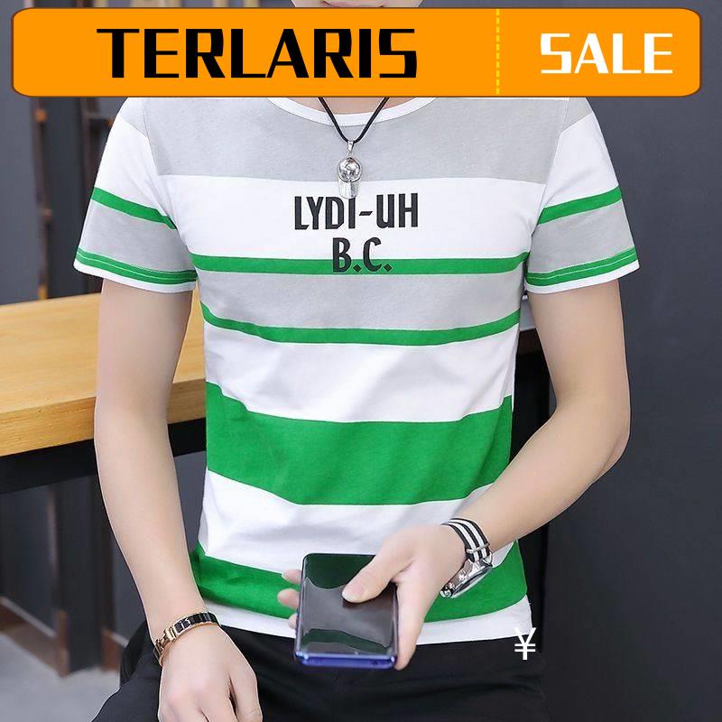 Ready Stock 1 Baju Tshirt Lelaki Baju Lengan Panjang Lelaki Summer Baru Lengan Pendek T Shirt Lelaki Leher Bulat T Shirt Belia Versi Korea Trend Setengah Lengan Baju Kemeja Pakaian Lelaki Pelajar