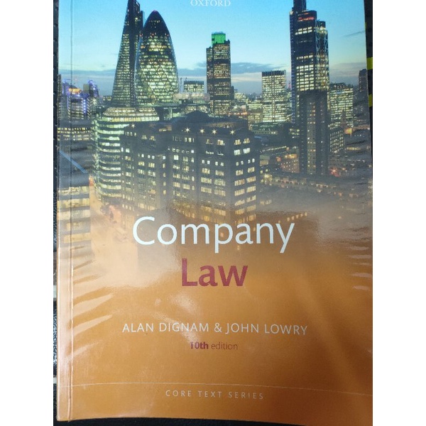 LLB Company Law Textbook 10th Edition by Alan Dignam & John Lowry Shopee Malaysia
