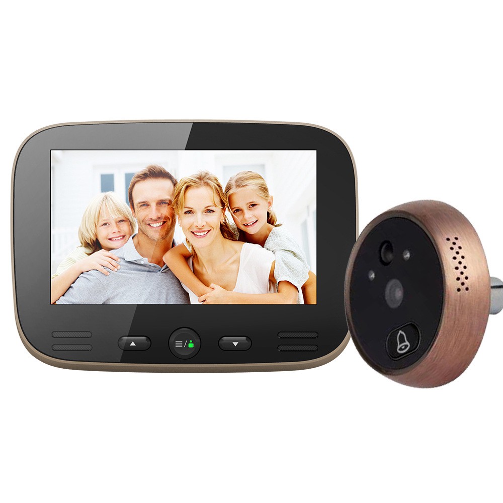 Colorful Lcd Screen Pir Motion Sensor Doorbell Camera Auto Photo Video Recording 1 0m Pixel Smart Port Peephole Viewer