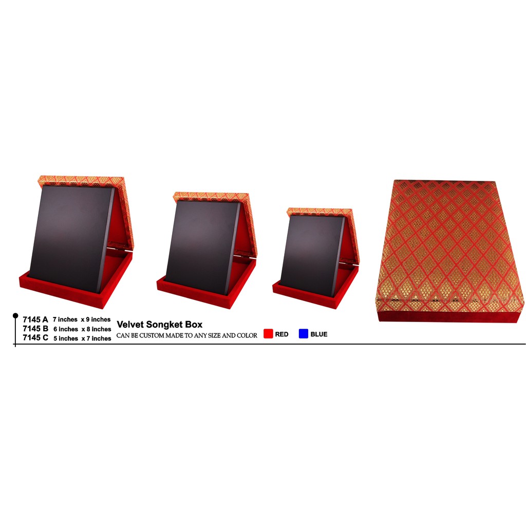 7145 Velvet Songket Box Wooden Plaque Wooden Plaques & Souvenir Best